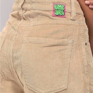 Empyre| Tan/Khaki Corduroy Streetwear Sk8tr Corduroy Wide Leg Pants Sz 25